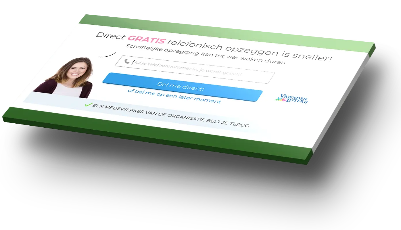 Example of the GreenOnline retention banner