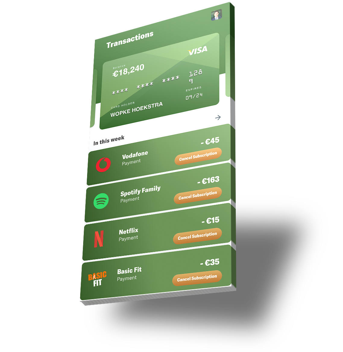 GreenOnline in-app cancellation API
